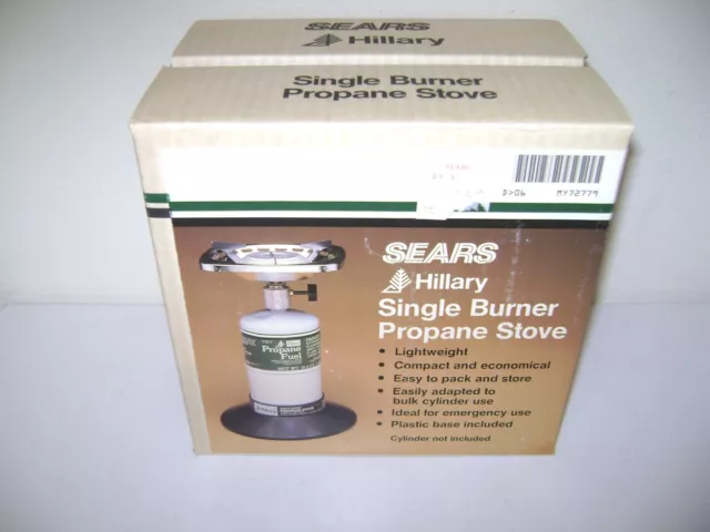 SEARS SIR EDMUND Hillary Single Burner Propane Tank Camping