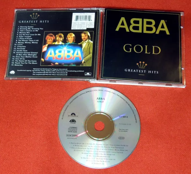 ABBA Gold Greatest Hits 1992 FRANCIA CD AGNETHA FRIDA Super Trouper WATERLOO SOS