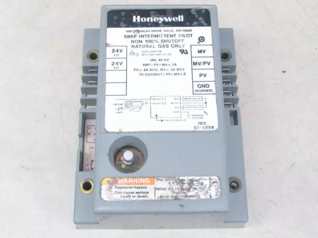 Honeywell S86F Shutoff Nat. Gas 24V Intermittent Pilot Control Non 100%