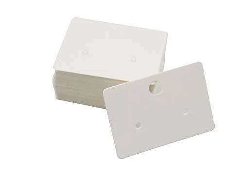 Sowaka 50 Pcs Earring Display Cards with 50 pcs Self Seal Bags 3 Holes Small ...