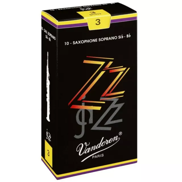 Boîte de 10 anches saxophone soprano ZZ Force 2.5 - Vandoren SR4025