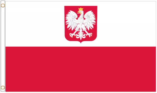 Poland State Eagle Polyester Flag - Choice of Sizes