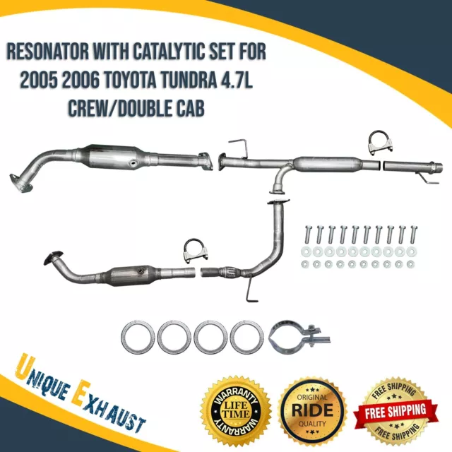 Resonator & Catalytic Set for 2005-2006 Toyota Tundra 4.7L Crew Cab w.Double Cab