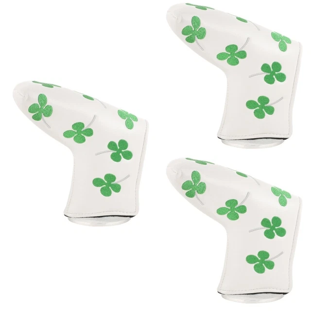 3pcs Golf Putter Putter Putter Protective Cover Golf Club Head Cover Pu Golfs