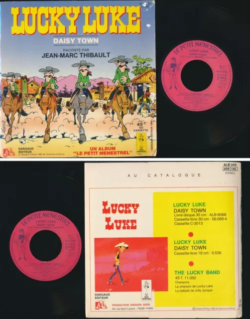 Bd 45 Tours Livre Disque 7" France Lucky Luke Daisy Town Morris