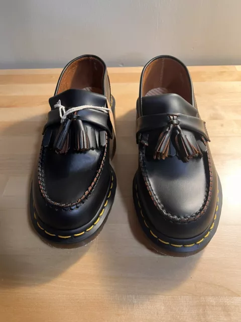 Doc Martens Vintage Adrian Tassel Loafers Men’s, Size 8, New, Black Quilon