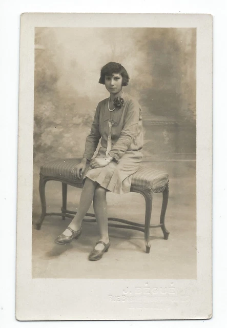 BP298 Carte Photo vintage card RPPC Femme jeune fille mode fashion