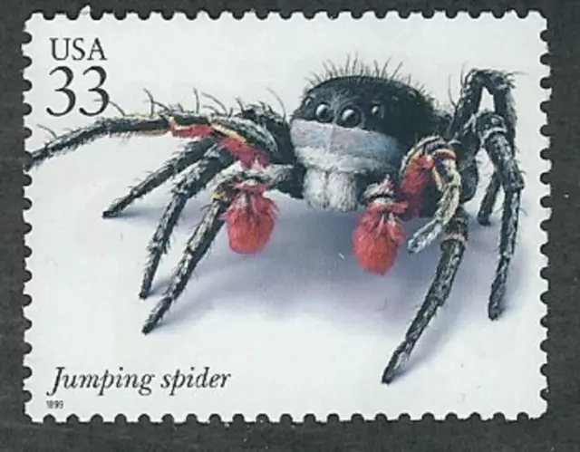 Scott #3351-t...33 Cent...Insects & Spiders...Jumping Spider..3 Stamps