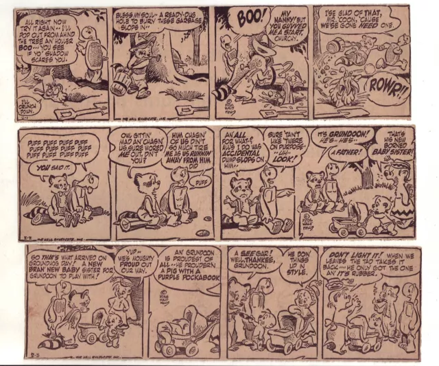 Pogo by Walt Kelly - 25 large 5 column daily comic strips - Complete Feb. 1956