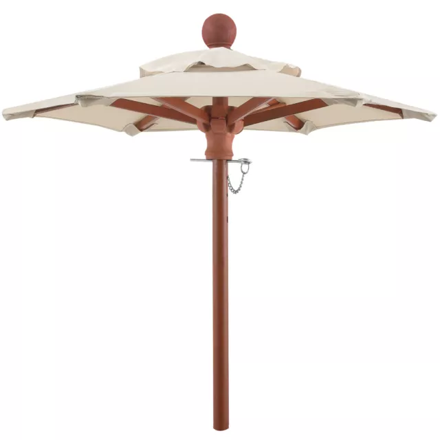 anndora® Mini Tisch Sonnenschirm Deko Schirm 85 cm rund + Winddach Natural