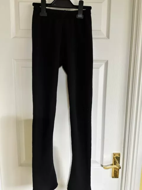 Chloe Noel Black Figure Skating Trousers, POLARTEC Thermal Lined Size CL