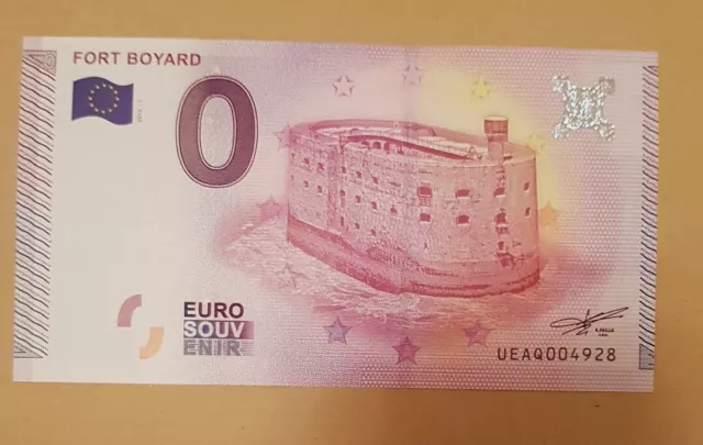 billet touristique souvenir 0 euro 2015 - Euro schein  - Fort boyard
