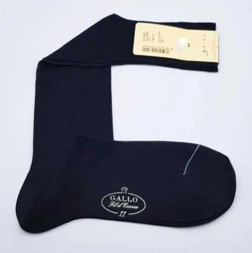 Homme Chaussettes Gallo Fil D'Écosse Fil D’Ecosse Coton Lumière Uni Noir