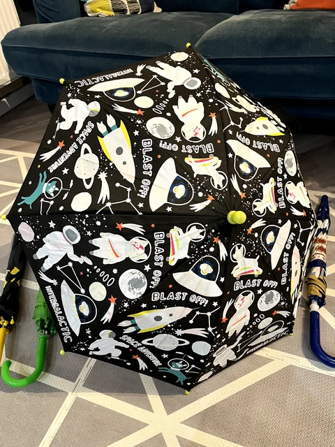 Ombrello spaziale filo interdentale e roccia per bambini - Nero