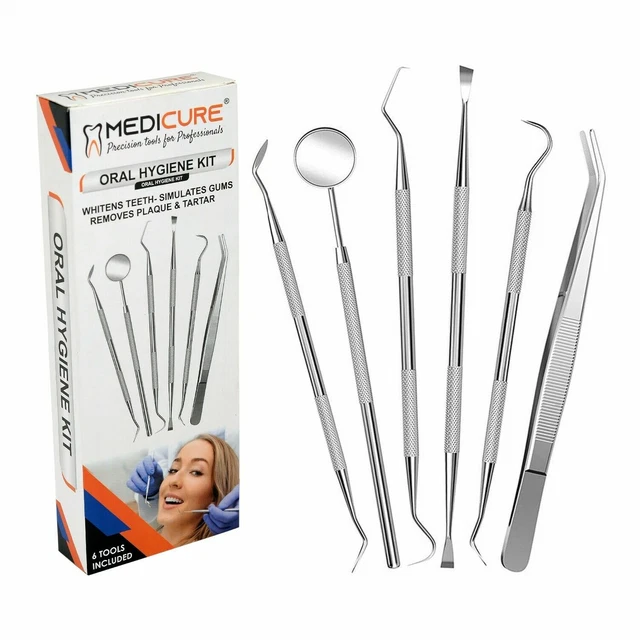 ORAL HYGIENE DENTAL Tools kit Teeth Cleaning Kit Plaque Remover Oral ...