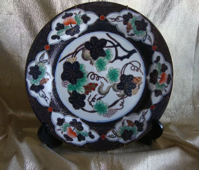 assiette ancienne décorative porcelaine chinoise signée numérotée