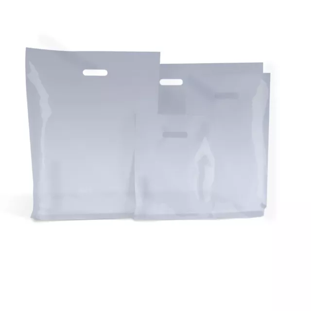 New See Through Heavy Duty Plastic Carrier Bags Party Gift Clear Bags