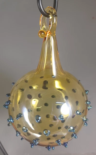 Hand Blown Glass Ornament Ball . Self Representing Artist (SRA) 2