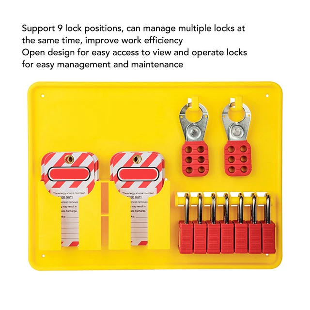 Lockout Station 9 Lock Locations Open Design Lock Out Tag Out Kit Board Rugged