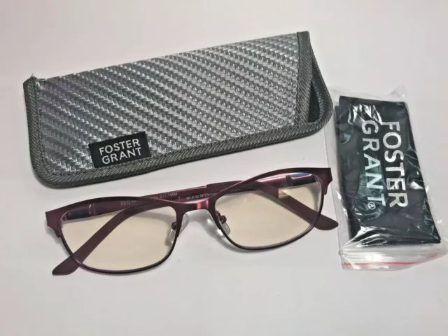 Foster Grant Reading Glasses  - Shira with case and cloth - RRP £30.99 - NEW