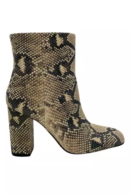 Vince Camuto Leather Heeled Ankle Boots Dannia Natural