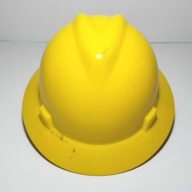MSA V-Guard Hard Had with Quilted Liner yellow size medium adjustable band