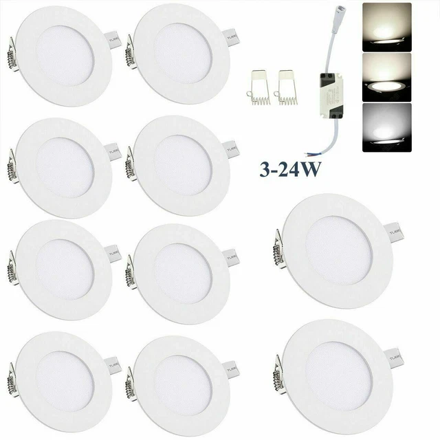 LED PANEL EINBAUSTRAHLER Deckenleuchte Einbau Leuchte rund spot flach ...