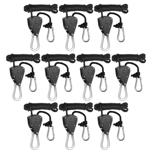 10 pcs Poulie Cliquets Heavy Duty Corde Clip Cintre Réglable Poulie De K3T0