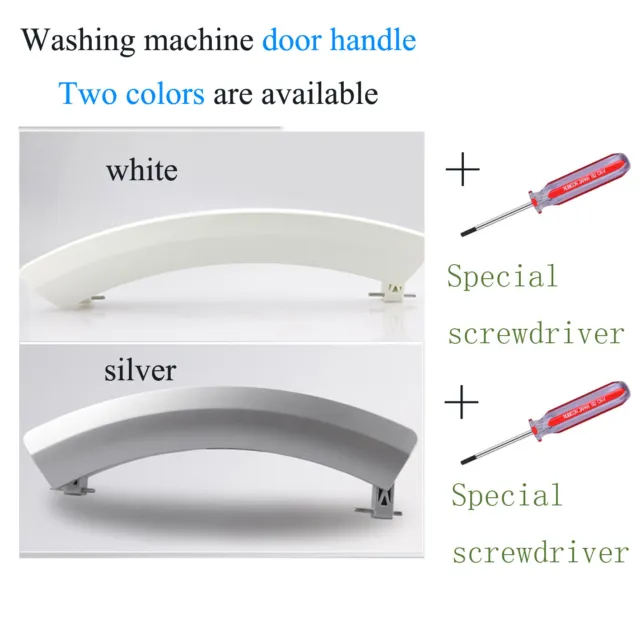 1pc White/Silver Door Handle 9000331939 For Roller Washing Machine