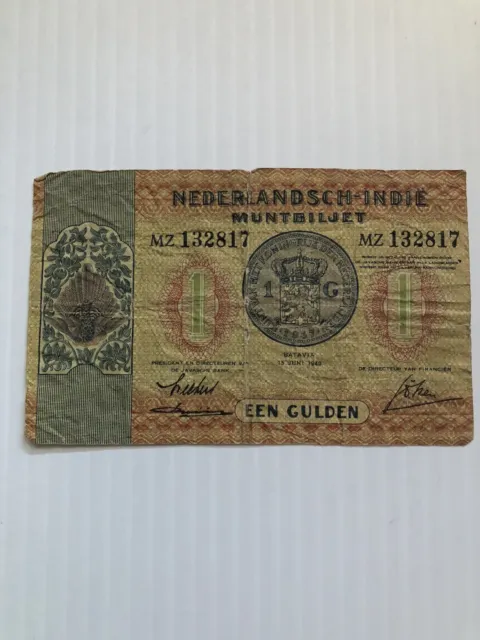 Netherlands Indies 1 Gulden 1940 P-108