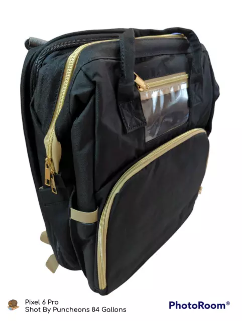 3 in 1 Diaper Bag Backpack Portable Bed, Bassinet, and Changing Station
