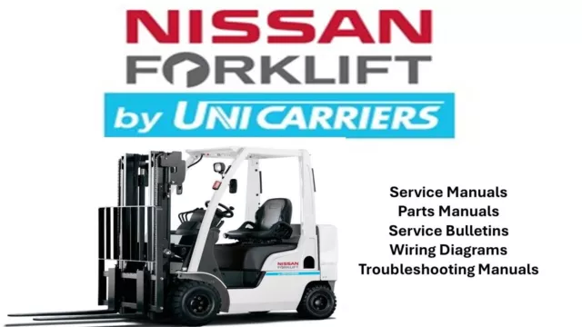 NISSAN FORKLIFT Service Manuals-Parts Manuals on a USB Flash Drive.