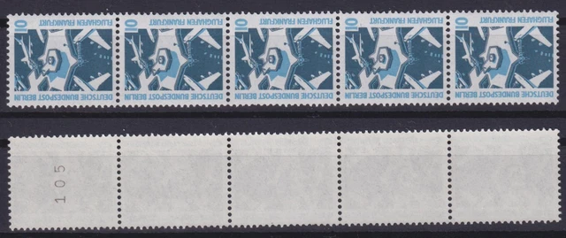 Berlin 798 RM 5er Streifen mit ungerader Nummer SWK 10 Pf postfrisch