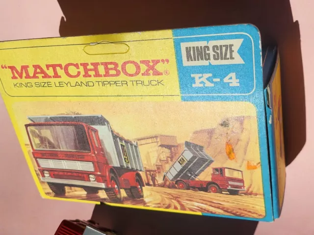 REPRO BOX ONLY! Diecast 1960's Matchbox KING SIZE N.4 (K-4) LEYLAND TIPPER TRUCK