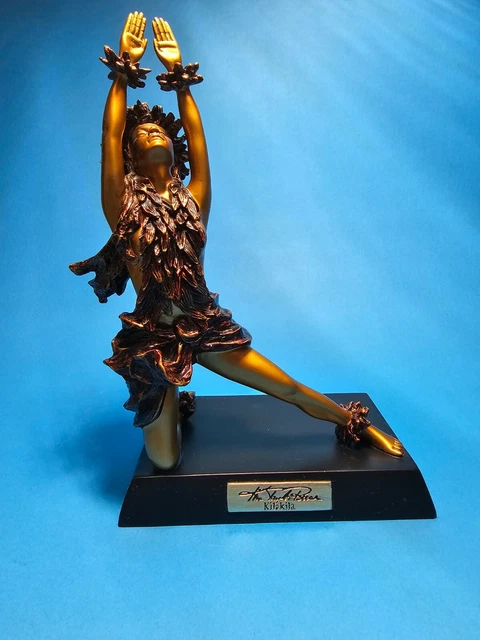 Kilakila "Strength" Hawaiian Hula Girl Statue Kim Taylor Reece Bronze color