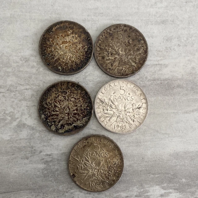 lot pièces 5 francs semeuse argent