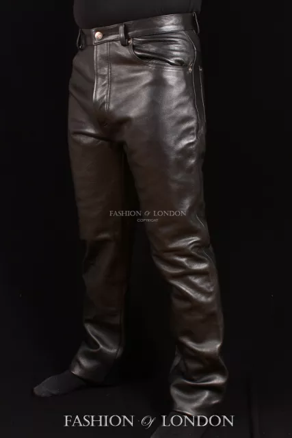 Mens leather online jeans 501