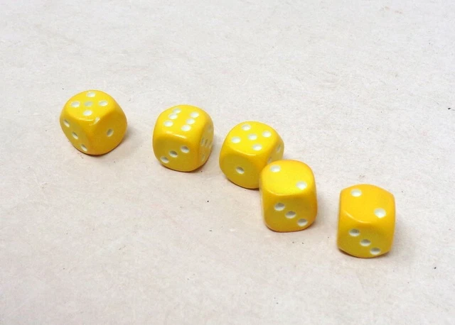 Lot De 3 Dés Anciens En Bakélite Catalin - Poids Total 36 Grammes, Vintage