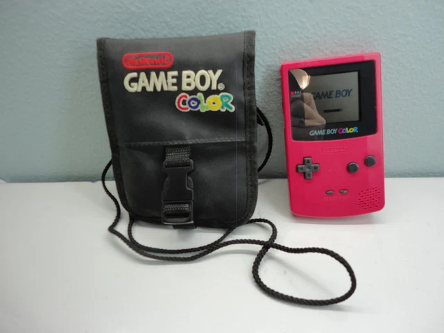 Nintendo Game Boy Color CGB-001 Handheld Console Pink with Neck Case Bundle Nintendo Game Boy Color CGB-001 Handheld Console Pink with Neck Case Bundle