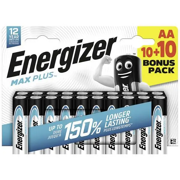 Energizer E304145600  Max Plus Batteria Stilo (AA) Alcalina/manganese 1.5 V 20 p