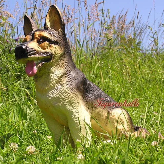 Deutscher Schäferhund Figur Statue Skulptur Figur Garten Haustür Dekoration neu