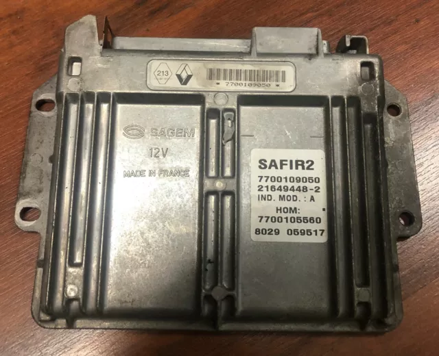 Calculateur moteur SAFIR 2 55 PINS décodé Renault Clio 1.2 7700109050 21649448-2