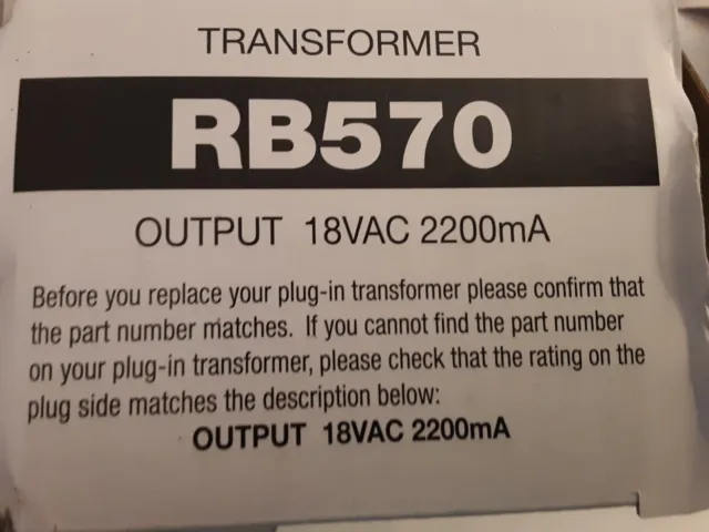 Transformador GTO Mighty Mule RB570 nuevo nunca usado