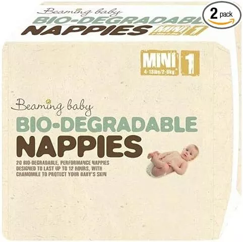 Beaming Baby biologisch abbaubare Windeln Mini 22er 2er-Pack