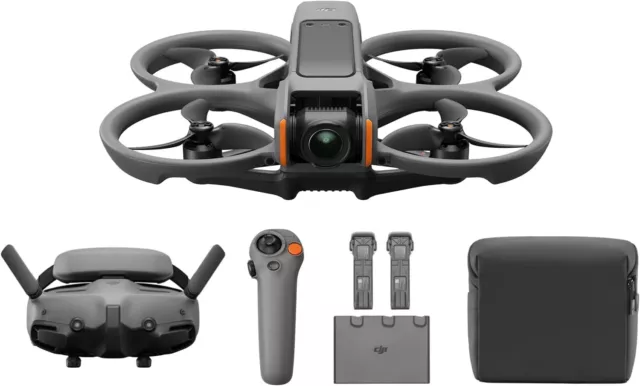 DJI Avata 2 Fly More Combo (3 Akkus), FPV-Drohne mit 4K-Kamera mit Goggles 3