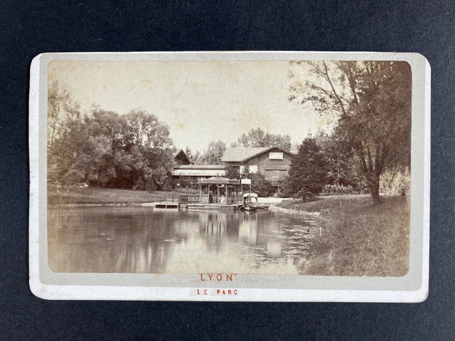Tirage Albuminé Vintage - France, Lyon, Tête D'Or - Circa 1880 - Format 11x16 Cm