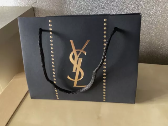 Yves Saint Laurent Black & Gold  Logo Handbag Gift Box Small Bn Flat Packed