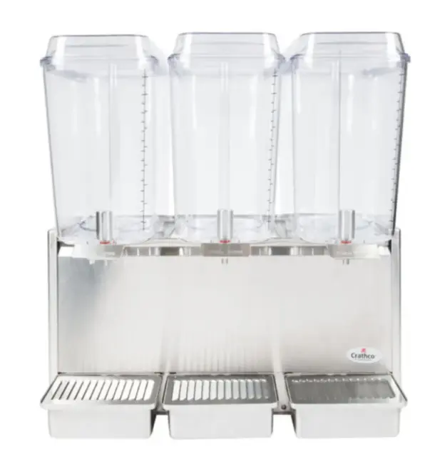 Crathco D355-3 Refrigerated Pre-Mix Drink Dispenser W/ (3) 5 Gallon Bowls