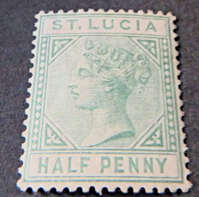 St Lucia Stamps Queen Victoria 1882 - 1/2d Green - MVLH - SG: 43