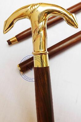 Brass Ship Anchor Handle Walking Canes Stick Wooden Stick Mothers day Best Gifts